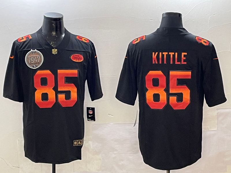 Men San Francisco 49ers #85 Kittle Black Fashion 2025 Nike Limited NFL Jersey style 2->san francisco 49ers->NFL Jersey